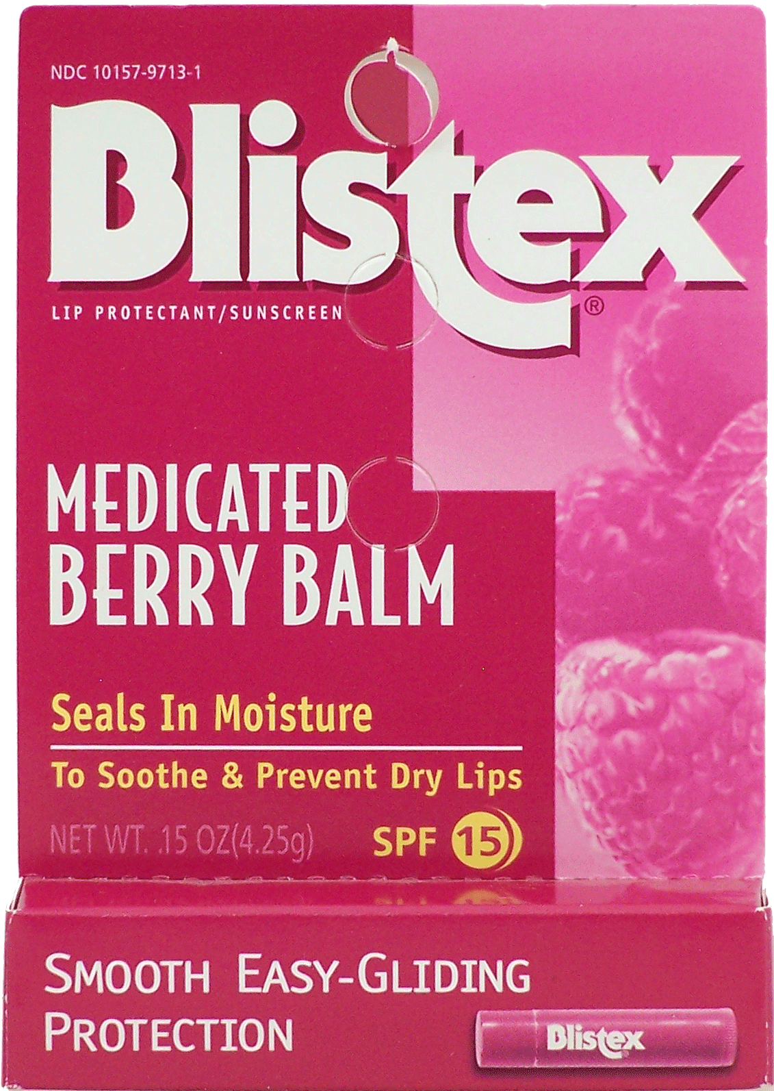 Blistex medicated berry lip balm, seals in moisture, spf 15 Full-Size Picture